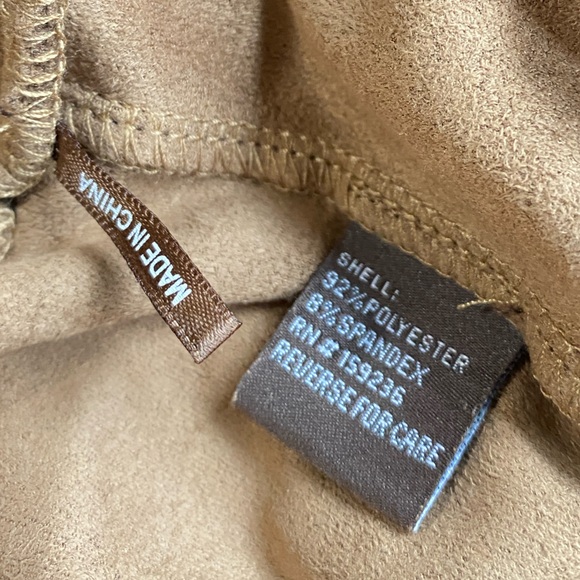 J. MCLAUGHLIN Hazelnut Lori Faux Suede Legging Brown Size Large Pants NWT - Picture 12 of 16